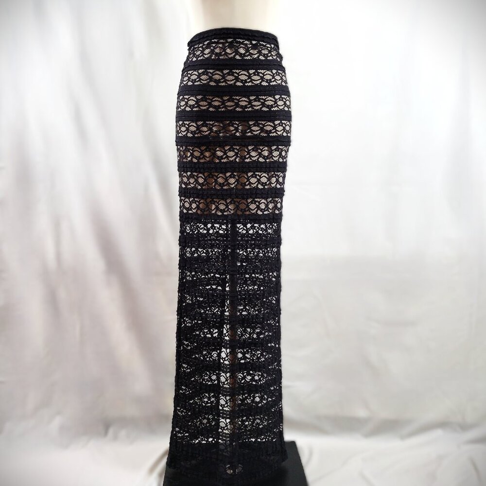 Alice + Olivia Black Lace Maxi Skirt - Size 4